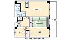 パレロイヤル西陣佐わらび 3LDKの間取図画像