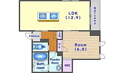 シャーメゾン中御門 1DKの間取図画像