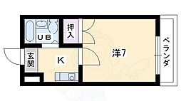 メゾンNOWNOW 1Kの間取図画像