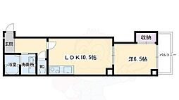 シャルマンビル 1LDKの間取図画像