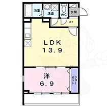 SUN  ｜ 京都府京都市右京区西院日照町（賃貸マンション1LDK・1階・47.25㎡） その2