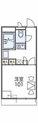 レオパレスマンゲシア 1Kの間取図画像