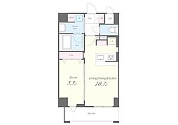 ハピネスガーデン新大阪 1LDKの間取図画像