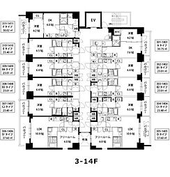 S-RESIDENCEESAKA 1DKの間取図画像