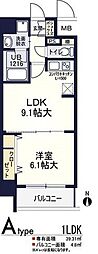 ソラージュ茨木 1LDKの間取図画像
