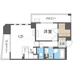 パークアクシス梅田 1LDKの間取図画像