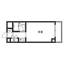 シティパレスミナミセンリ ワンルームの間取図画像