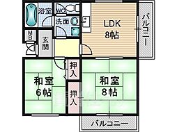 サンコーポT&K 2DKの間取図画像