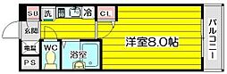 K・緑地 1Kの間取図画像