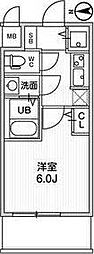 ラドゥセール江坂2 1Kの間取図画像