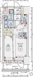 エステムコート新大阪17ベイス 1DKの間取図画像