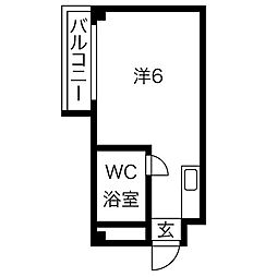 ラ・フォーレ千里 ワンルームの間取図画像