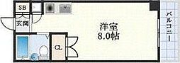 東明マンション江坂2 ワンルームの間取図画像