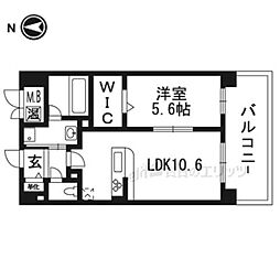セリーゼウエスト 1LDKの間取図画像