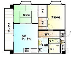 ウノディアマンテ 2LDKの間取図画像