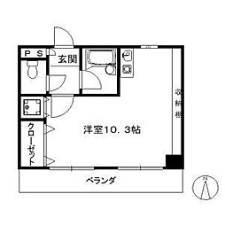 ジュネス別府 1Kの間取図画像