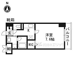 プラネット46 1Kの間取図画像