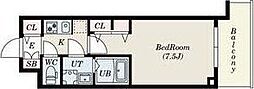 S-RESIDENCETEMMAGRACIS 1Kの間取図画像
