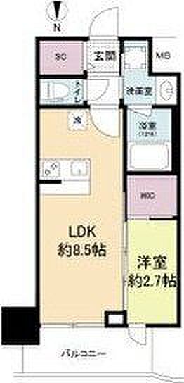 セレニテ江坂グランデ 1511｜大阪府吹田市江坂町２丁目(賃貸マンション1LDK・15階・29.83㎡)の写真 その2