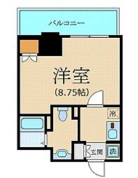 プラーズタワー東新宿ビル 10階1Kの間取り