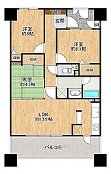 グランコート岸和田小松里町 3LDKの間取図画像