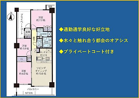 3LDK 間取り