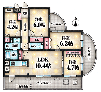 間取りを拡大表示