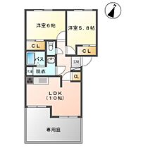 福岡県三潴郡大木町大字大角（賃貸アパート2LDK・1階・51.81㎡） その2