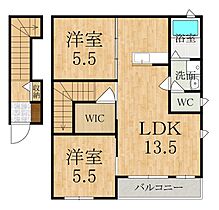 グラヴィスII  ｜ 奈良県橿原市縄手町（賃貸アパート2LDK・2階・66.40㎡） その2