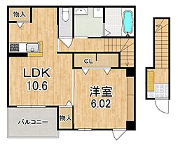 ル・シエル  ｜ 奈良県橿原市新口町（賃貸アパート1LDK・2階・45.13㎡） その2