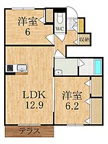 サニーパレス宮ヶ原  ｜ 奈良県橿原市五条野町（賃貸アパート2LDK・1階・60.17㎡） その2