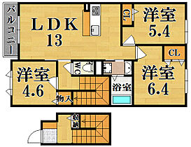 シャーメゾン疋相  ｜ 奈良県北葛城郡広陵町大字疋相（賃貸アパート2LDK・2階・71.48㎡） その2