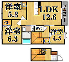 シャーメゾンリゾラ  ｜ 奈良県北葛城郡広陵町大字平尾（賃貸アパート3LDK・2階・67.55㎡） その2