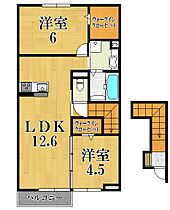 エアフォルク  ｜ 奈良県奈良市中山町（賃貸アパート2LDK・2階・59.57㎡） その2