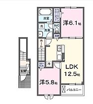 ファミーユ　タチバナ  ｜ 奈良県奈良市秋篠新町（賃貸アパート2LDK・2階・56.48㎡） その2