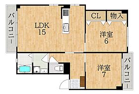 ニュー松葉マンション  ｜ 奈良県奈良市学園大和町２丁目（賃貸マンション2LDK・2階・66.40㎡） その2