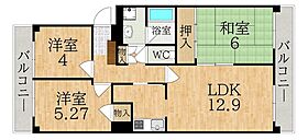 チュリス学園前  ｜ 奈良県奈良市学園中４丁目（賃貸マンション3LDK・4階・64.42㎡） その2