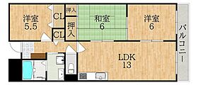 タワーアラモード  ｜ 奈良県奈良市富雄元町１丁目（賃貸マンション3LDK・5階・66.00㎡） その2