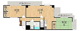 ノバカネイチ学園前II番館  ｜ 奈良県奈良市学園赤松町（賃貸マンション2LDK・3階・55.89㎡） その2