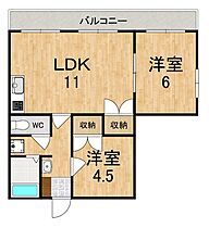 パレス龍田  ｜ 奈良県生駒郡斑鳩町龍田南５丁目（賃貸アパート2LDK・2階・52.99㎡） その2