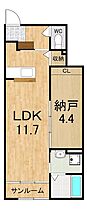 クレメント・オーブII  ｜ 奈良県生駒郡斑鳩町興留１丁目（賃貸アパート1LDK・1階・40.16㎡） その2