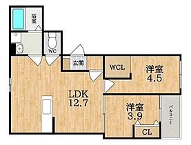 フォレ郡山  ｜ 奈良県大和郡山市筒井町（賃貸アパート2LDK・2階・45.69㎡） その2