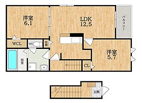 フォレ・リヴェールI  ｜ 奈良県大和郡山市新町（賃貸アパート2LDK・2階・56.48㎡） その2