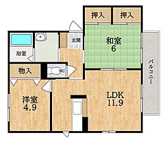 サントゥル大職冠（タイショッカン）　B  ｜ 奈良県大和郡山市柳町（賃貸アパート2LDK・1階・53.25㎡） その2