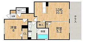 ヴォラーレ  ｜ 奈良県大和郡山市北郡山町（賃貸アパート2LDK・1階・52.81㎡） その2