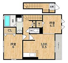 奈良県大和郡山市小林町西２丁目（賃貸アパート2LDK・2階・54.49㎡） その2