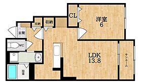 フリーデC  ｜ 奈良県大和郡山市筒井町（賃貸アパート1LDK・1階・45.89㎡） その2