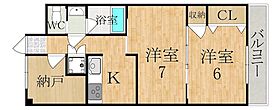 楠本第2ビル  ｜ 奈良県天理市川原城町（賃貸マンション2K・6階・52.00㎡） その2