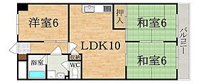 第6サンコウヒルズ西館  ｜ 奈良県生駒市小平尾町（賃貸マンション3LDK・5階・59.40㎡） その2