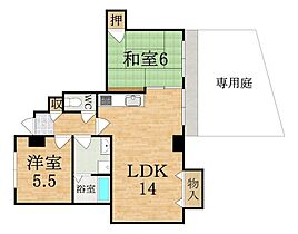 シャトレ1ST生駒  ｜ 奈良県生駒市小平尾町（賃貸マンション2LDK・1階・60.00㎡） その2